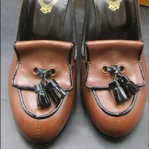 Tod’s Cognac Leather Tassel Heels Eu 37